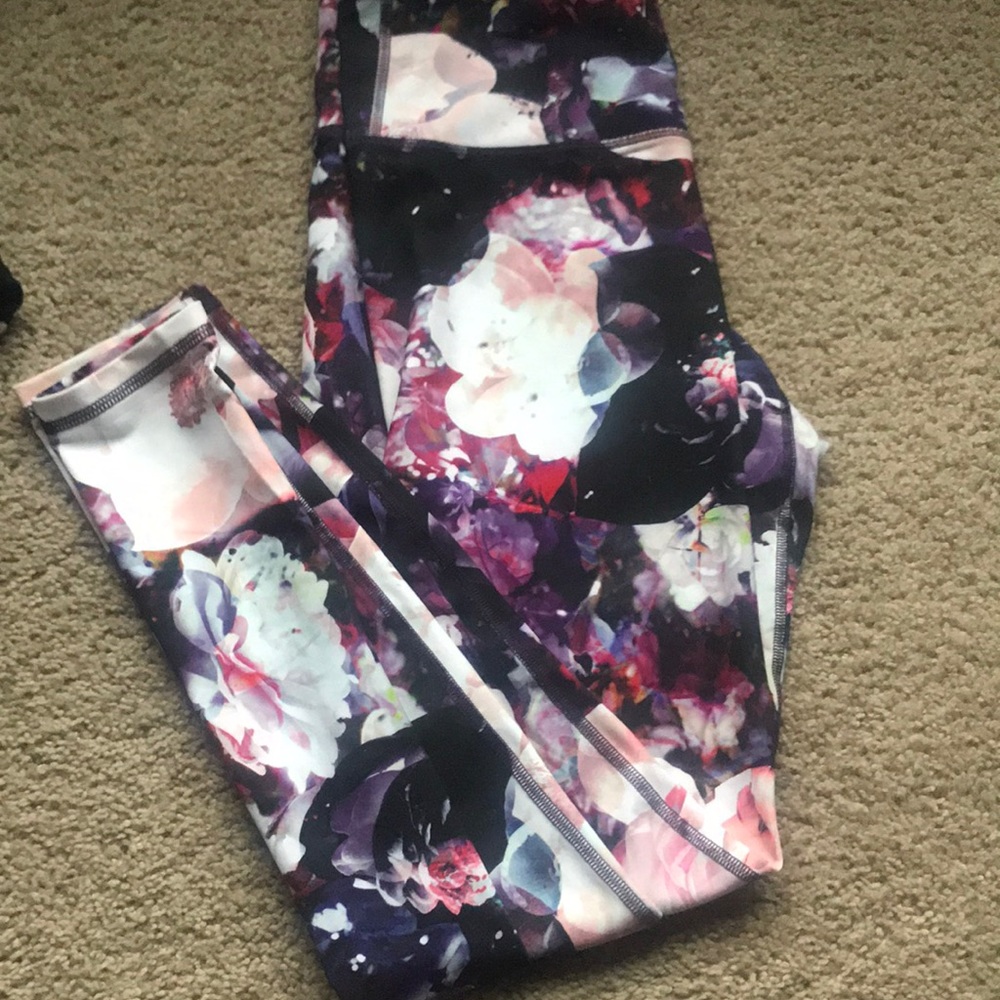 Floral print active pants